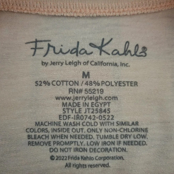 Women's Día De Los Muertos Frida Kahlo Short  Sleeve Graphic T-Shirt - Rose Gold - Picture 5 of 5